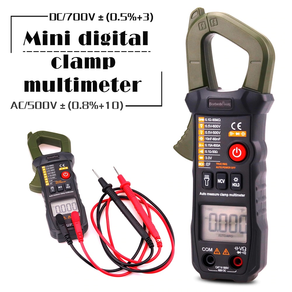 Borbede-Digital-Clamp-Meter-Multimeter-Automatic-Identification-6000-Counts-DC-AC-Resistance-Capacit-1580066-1