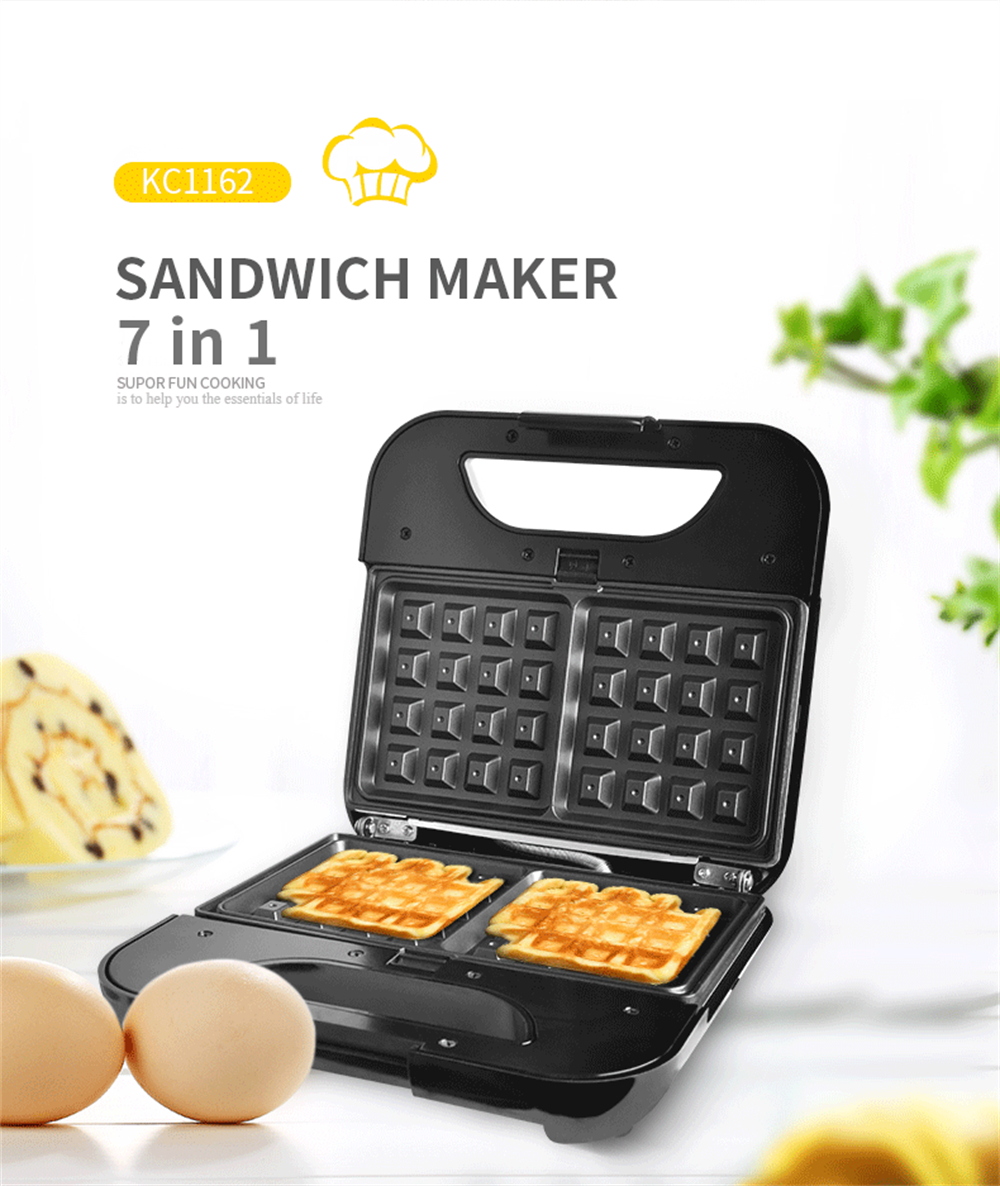 DSP-KC1162-800W-7-in-1-Sandwich-Maker-Removeable-Bakeware-Non-stick-Coating-Heat-Evenly-Easy-to-Clea-1887944-1