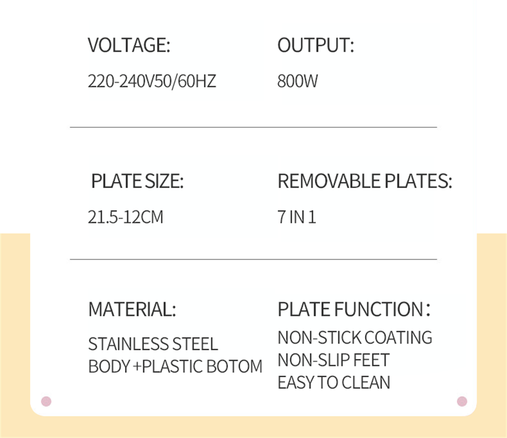 DSP-KC1162-800W-7-in-1-Sandwich-Maker-Removeable-Bakeware-Non-stick-Coating-Heat-Evenly-Easy-to-Clea-1887944-10