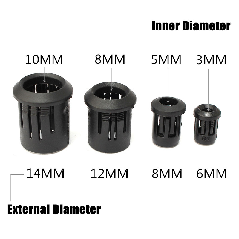 35810MM-LED-Black-Plastic-Light-Lamp-Light-Emitting-Diode-Holder-Clip-Bezel-Mount-1129797-10