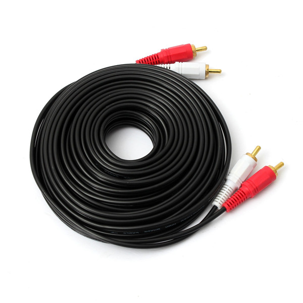 10M-33Ft-Dual-RCA-to-RCA-Audio-Video-AV-Cable-For-HDTV-DVD-VCR-Stereo-976549-9