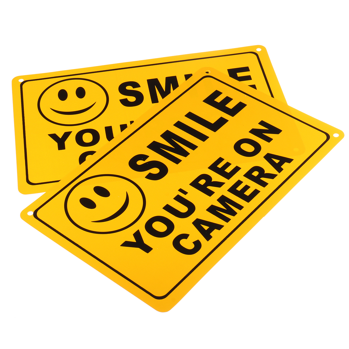 2Pcs-SMILE-YOURE-ON-CAMERA-Warning-Security-Yellow-Sign-CCTV-Video-Surveillance-Camera-Sticker-28x18-1180754-1