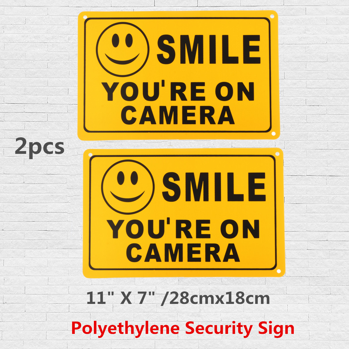 2Pcs-SMILE-YOURE-ON-CAMERA-Warning-Security-Yellow-Sign-CCTV-Video-Surveillance-Camera-Sticker-28x18-1180754-9