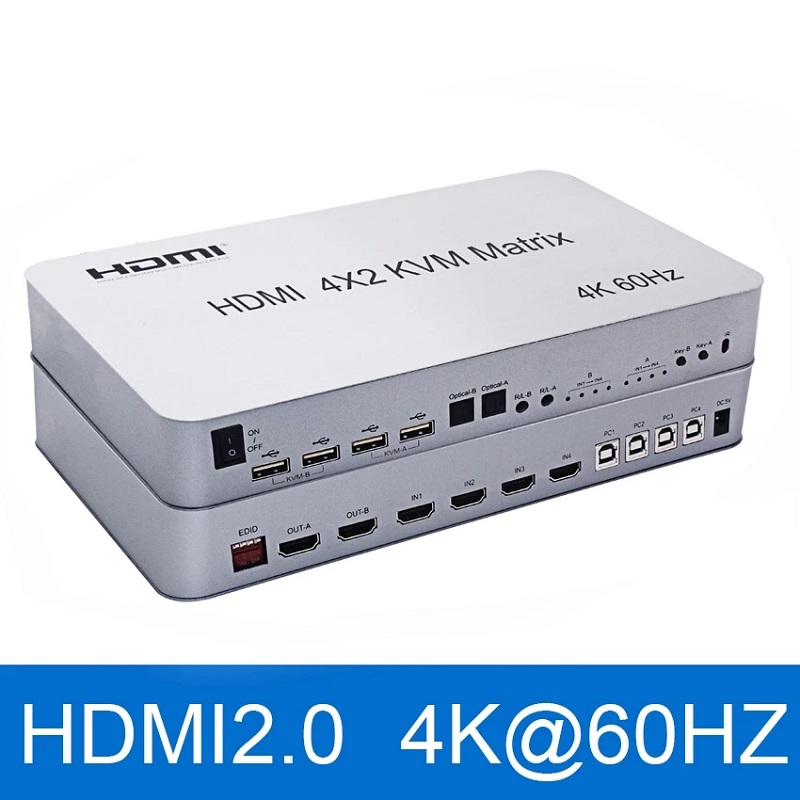 4-Port-USB-HDMI-KVM-Matrix-4X2-Dual-Monitor-4K-60Hz-HDR-Switch-Splitter-4-in-2-out-HDMI-20-Switcher--1801302-1