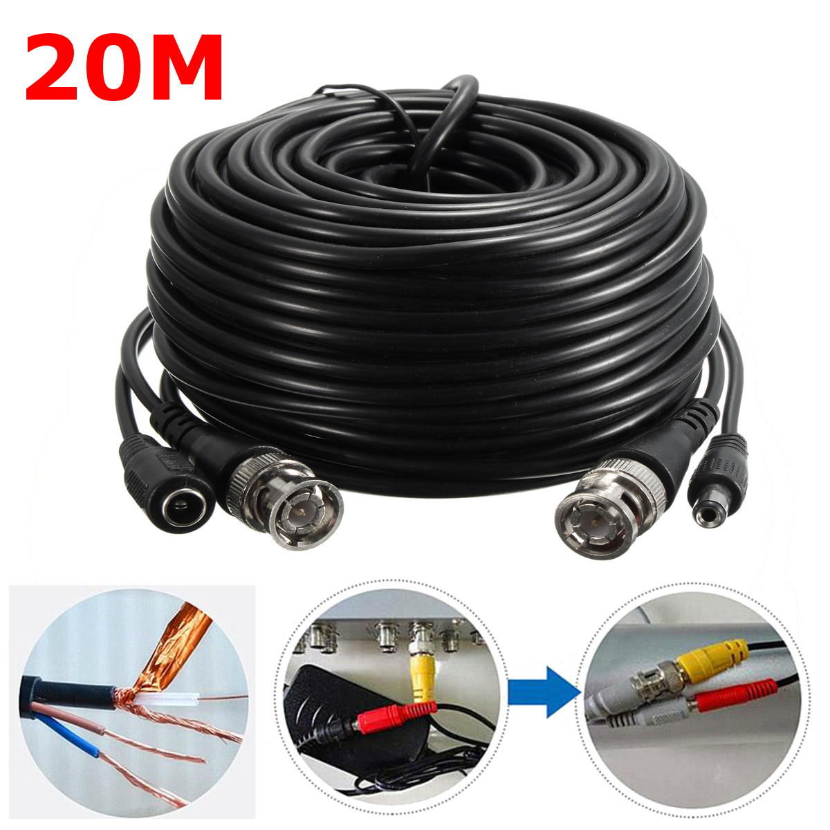 65Ft-20M-Security-Camera-Cable-Video-Power-Extension-Wire-CCTV-DVR-BNC-RCA-Cord-1042641-10