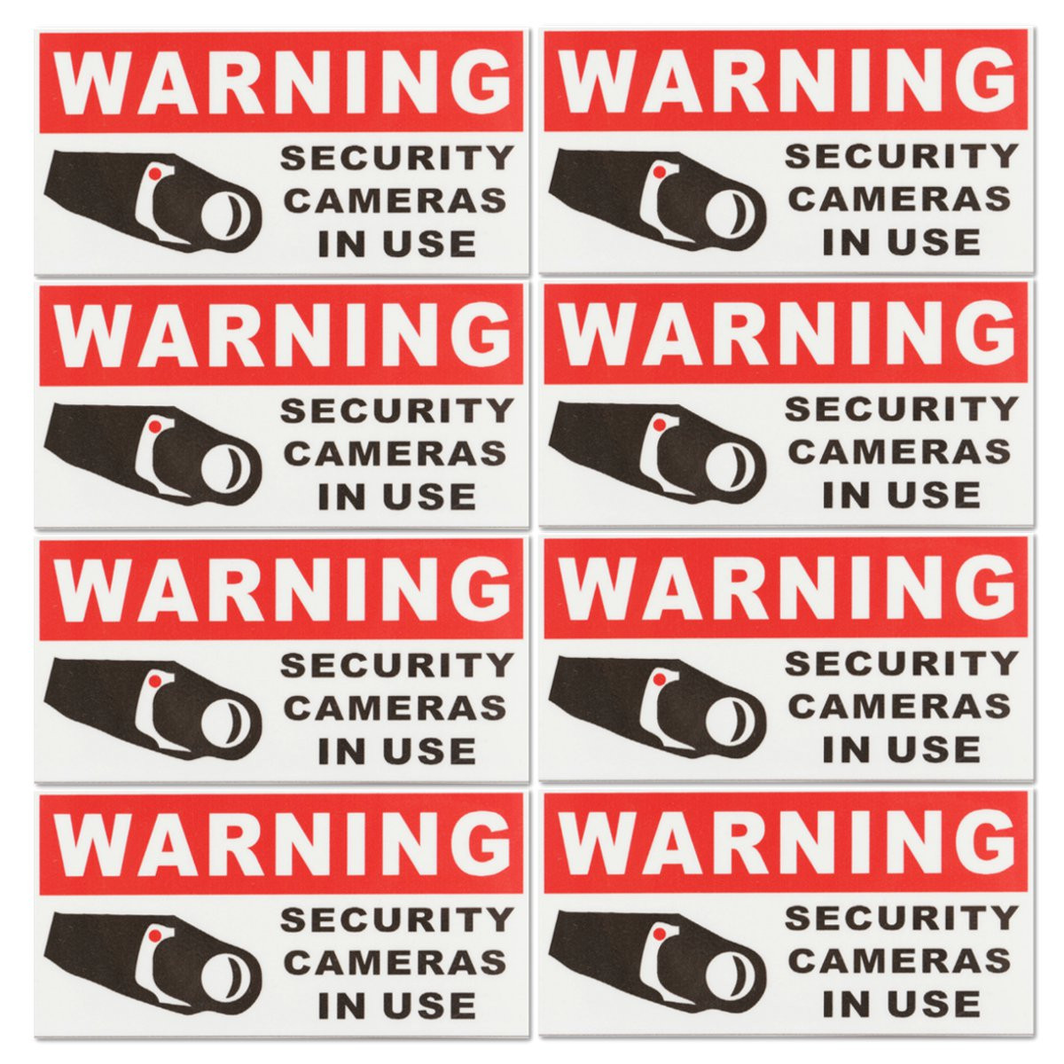 8Pcs-Security-Camera-In-Use-Self-adhensive-Stickers-Safety-Signs-Decal-Waterproof-1094020-8