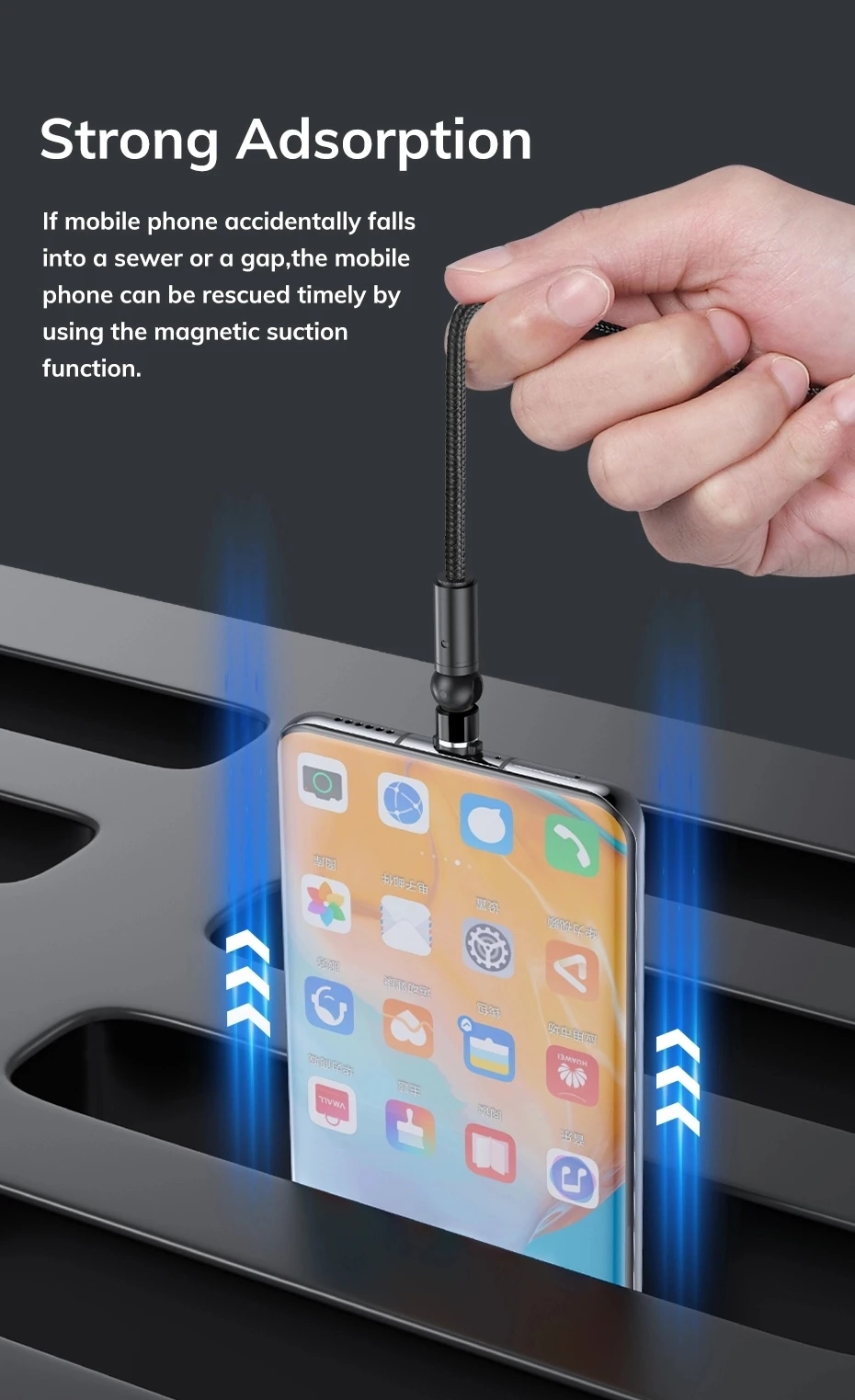 2Pcs-Black-TOPK-AM68-3-In-1-Magnetic-Cable-540deg-Rotation-Elbow-LED-Indicator-Fast-Charging-Data-Tr-1843192-8