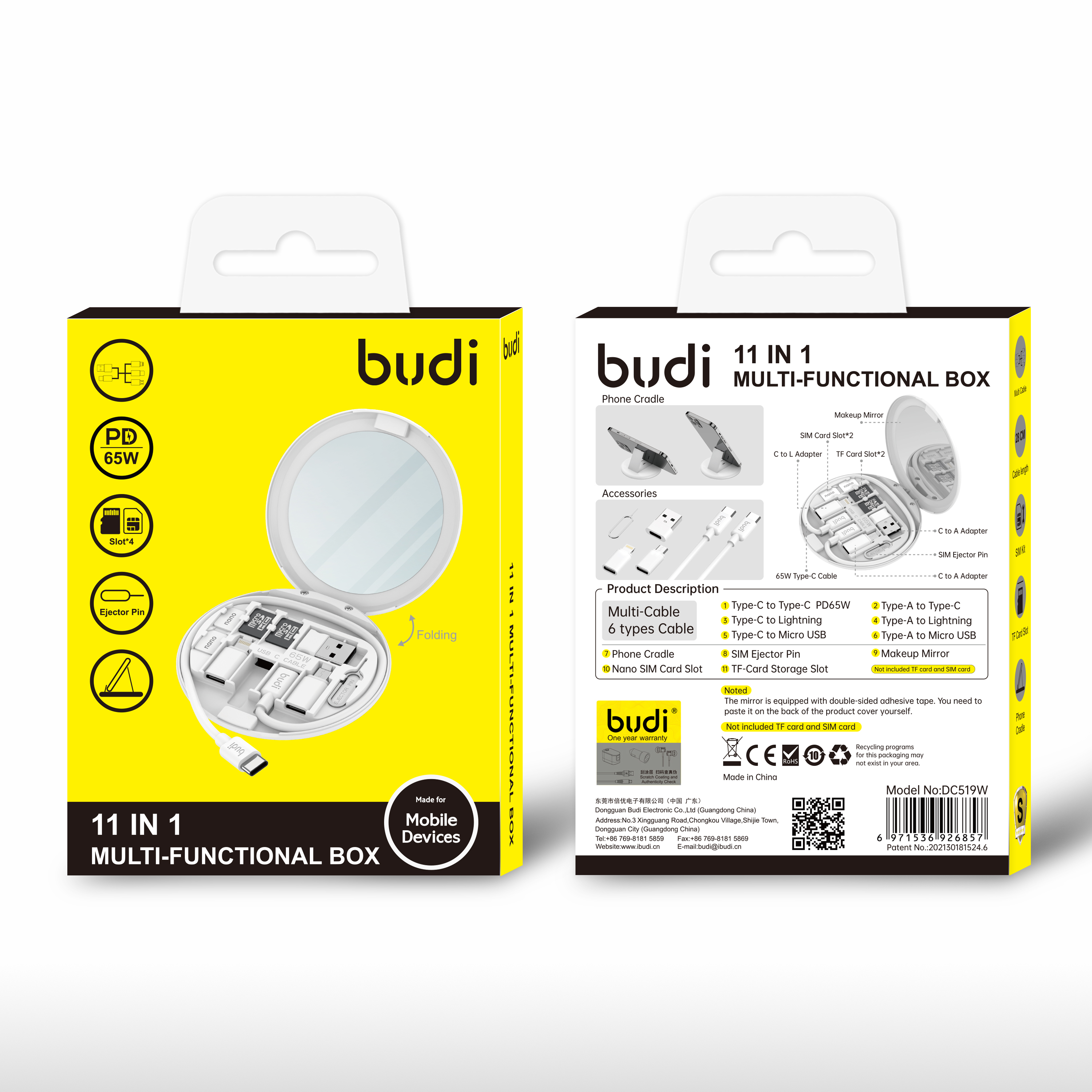 BUDI-11-In-1-Type-C-65W-USB-Multifunctional-Data-Cable-With-Charging--Transmitting--Bracket--Card-Re-1926925-7