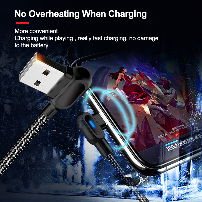 Bakeey-24A-Type-C-Micro-USB-90-Degree-Fast-Charging-Double-Elbow-Data-Cable-with-Indicator-Light-For-1594257-4