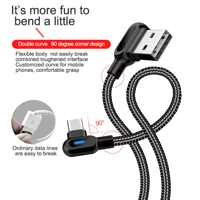 Bakeey-24A-Type-C-Micro-USB-90-Degree-Fast-Charging-Double-Elbow-Data-Cable-with-Indicator-Light-For-1594257-6