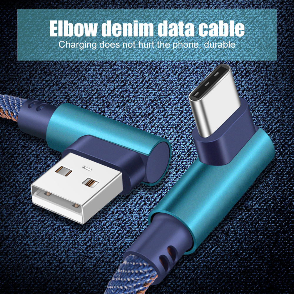 Bakeey-24A-Type-C-Micro-USB-Denim-Braided-Data-Cable-For-Mi8-Mi9-HUAWEI-P30-Pocophone-S9-S10-S10-1470845-1