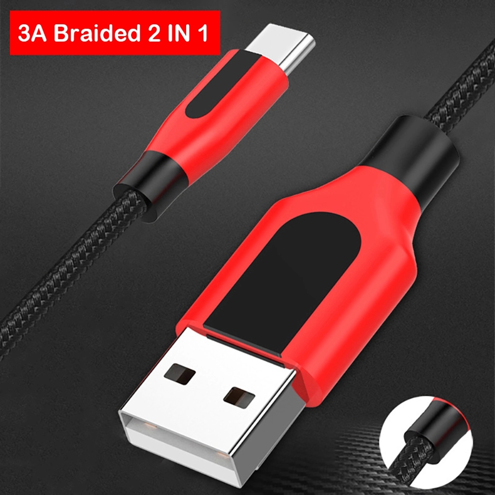 Bakeey-3A-Durable-Nylon-Braided-Type-C-Micro-USB-Fast-Charging-Data-Cable-For-Huawei-P30-Pro-Mate-30-1655072-2