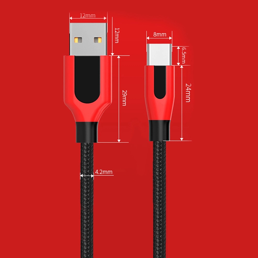 Bakeey-3A-Durable-Nylon-Braided-Type-C-Micro-USB-Fast-Charging-Data-Cable-For-Huawei-P30-Pro-Mate-30-1655072-5