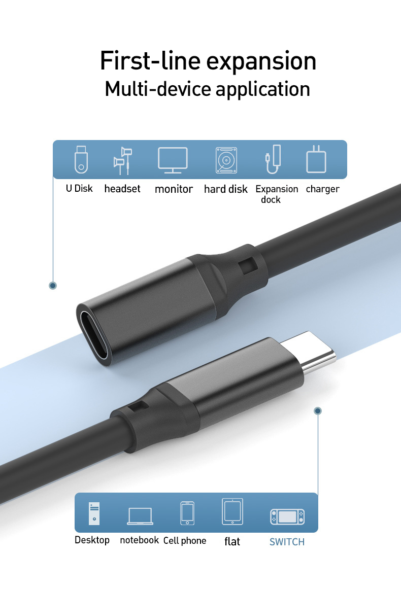 Bakeey-USB-C-To-USB-C-Cable-Type-C-USB32-Gen2-4K60Hz-Data-Transmission-Cord-Line-1m-long-For-Samsung-1909271-6
