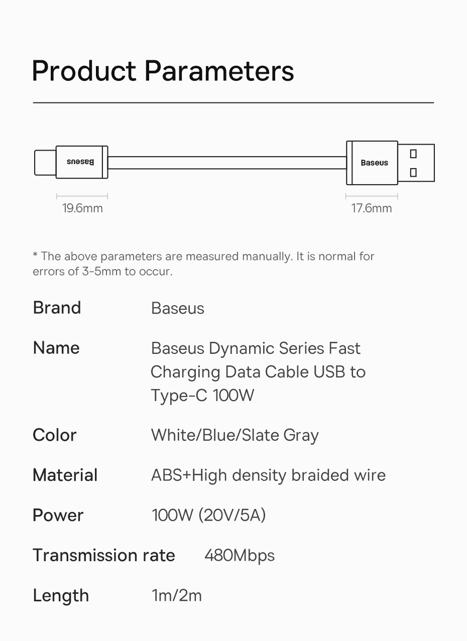 Baseus-100W66W40W-USB-A-to-USB-C-Cable-Fast-Charging-Data-480Mbps-Transmission-Cord-Line-1m-long-For-1938576-11