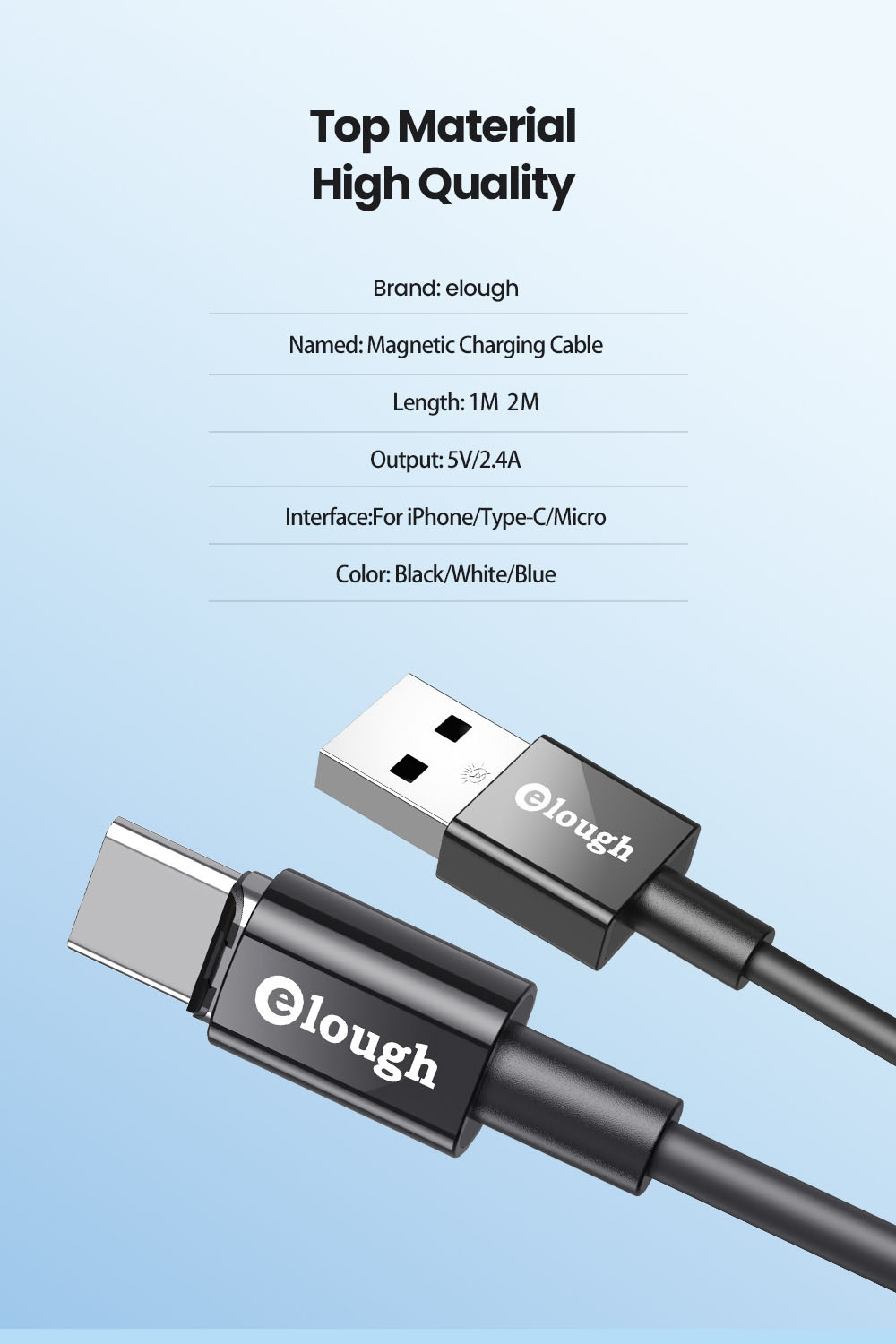Elough-Magnetic-USB-CApple-PortMicro-USB-Plug-to-USB-A-Cable-Fast-Charging-Data-Transmission-Cord-Li-1938631-9