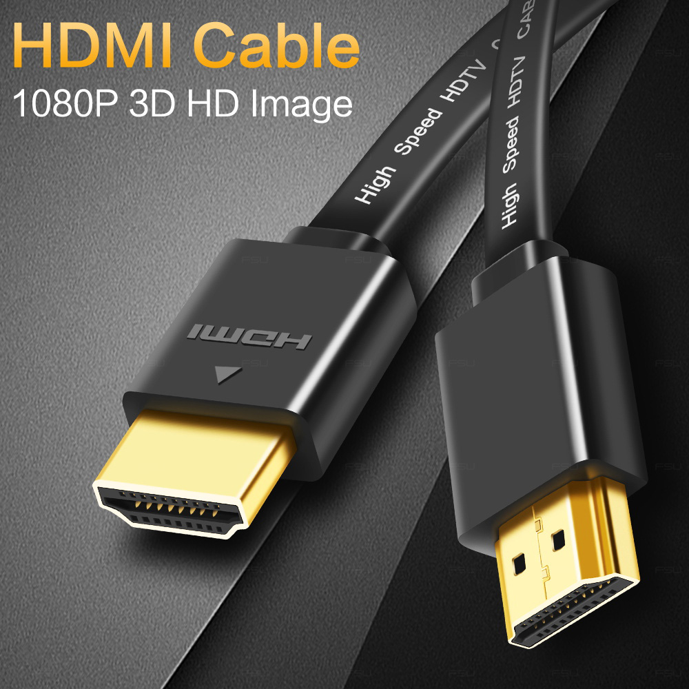 FSU-HDMI-Cable-1080P-Male-to-Male-V14-Flat-Adapter-Cable-for-HDMI-Splitter-HDTV-PC-DVD-Projector-1782316-1