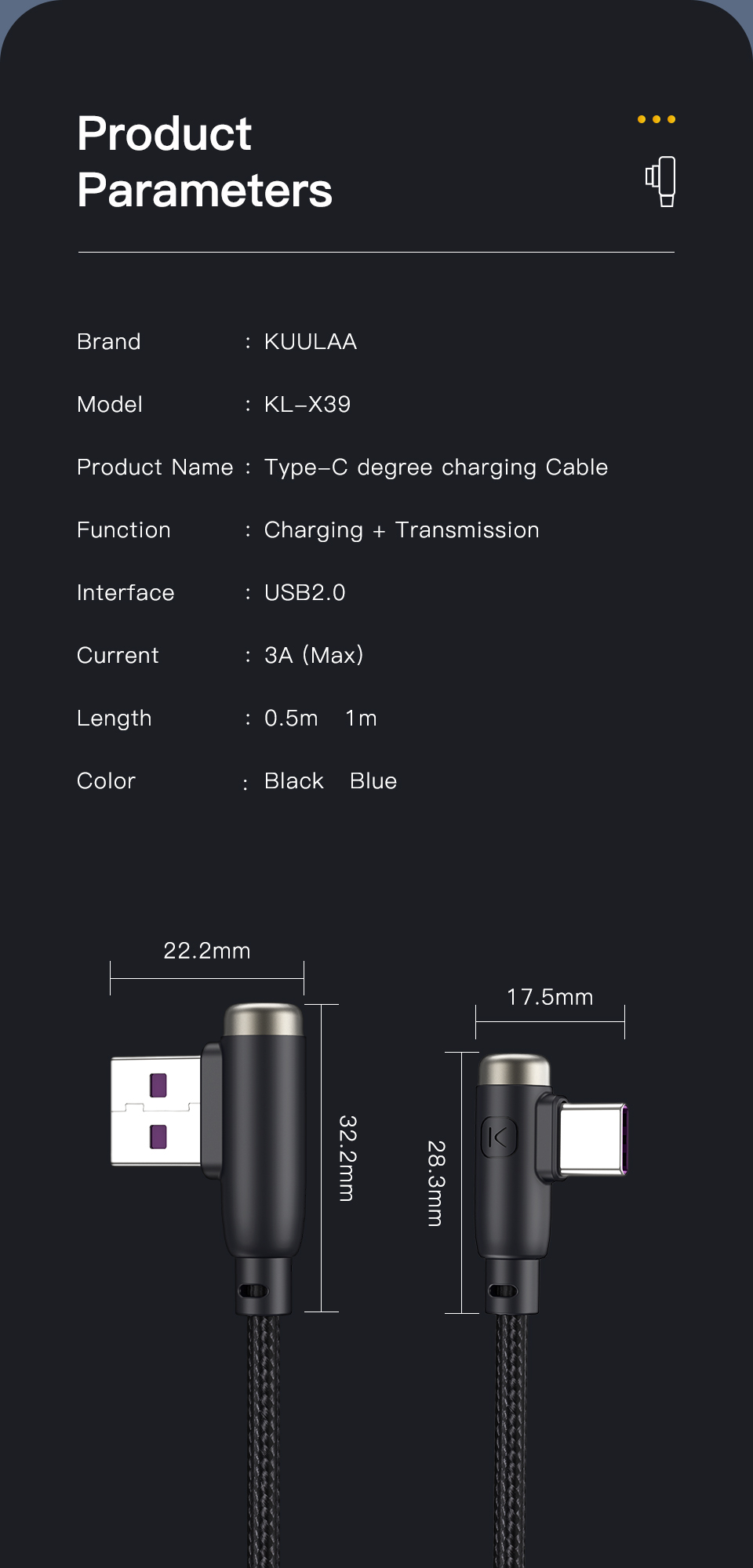 KUULAA-L-type-90-Degree-Angle-Cable-Type-C-3A-Fast-Charging-Gaming-Data-Cable-for-Samsung-Galaxy-S21-1839218-11