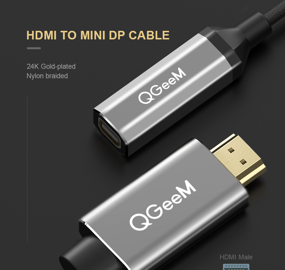 QGEEM-QG-HD02-HDMI-to-Mini-DisplayPort-Converter-Adapter-Cable-4K-x-2K-HDMI-to-Mini-DP-Video-Cable-F-1727278-1