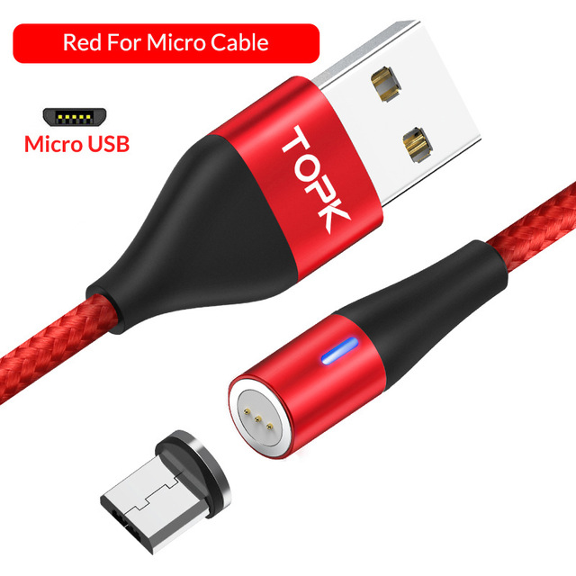 TOPK-3A-Type-C-Micro-USB-LED-Indicator-Fast-Charging-Magnetic-Data-Cable-For-Huawei-P30-Pro-Mate-30--1590239-8