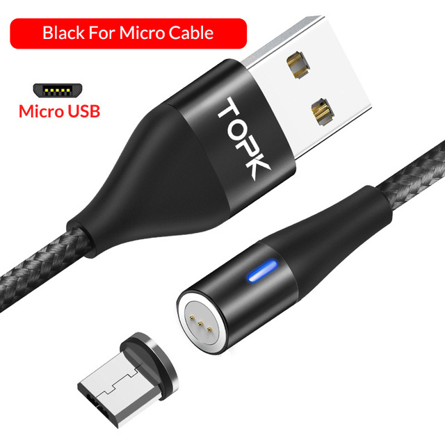 TOPK-3A-Type-C-Micro-USB-LED-Indicator-Fast-Charging-Magnetic-Data-Cable-For-Huawei-P30-Pro-Mate-30--1590239-9