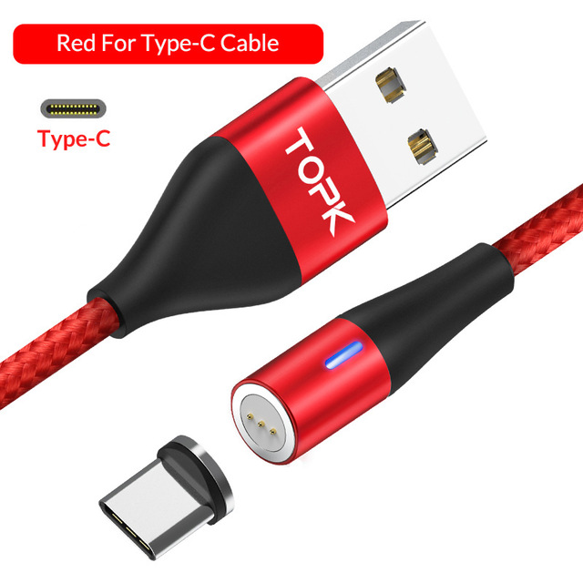 TOPK-3A-Type-C-Micro-USB-LED-Indicator-Fast-Charging-Magnetic-Data-Cable-For-Huawei-P30-Pro-Mate-30--1590239-10