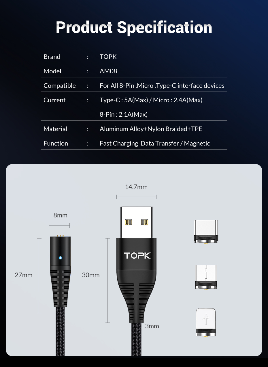 TOPK-5A-Micro-USB-Type-C-LED-Indicator-Light-Magnetic-Fast-Charging-Data-Cable-For-Huawei-P30-Mate-3-1570245-9