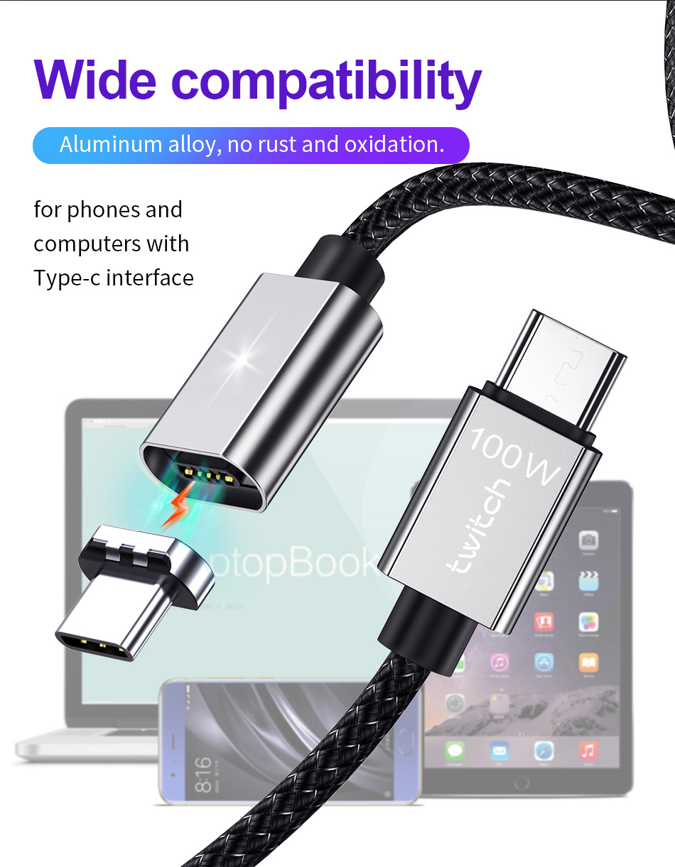 Twitch-100W-PD-Magnetic-Type-C-to-Type-C-Nylon-Braided-Data-Cable-for-Samsung-S20-Note-8-for-Noteboo-1670592-3