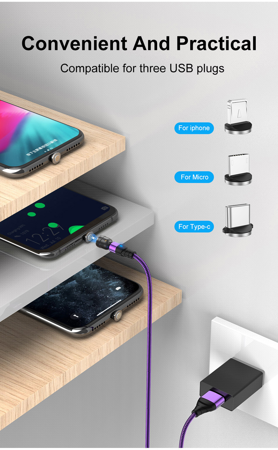 USLION-3-In-1-3A-Magnetic-USB-to-USB-CMicro-USB-Data-Cable-540deg-Rotation-Fast-Charging-Data-Transm-1838313-6