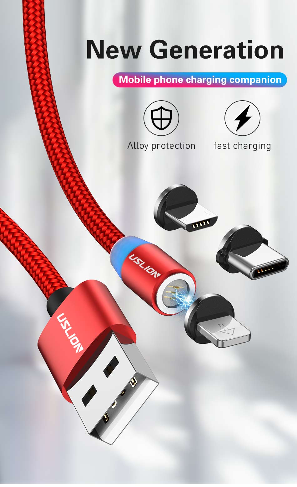 USLION-360-Degree-Rotate-Round-Magnetic-LED-TPE-Fast-Charging-3A-1M-Type-C-Micro-USB-Data-Cable-for--1604306-1