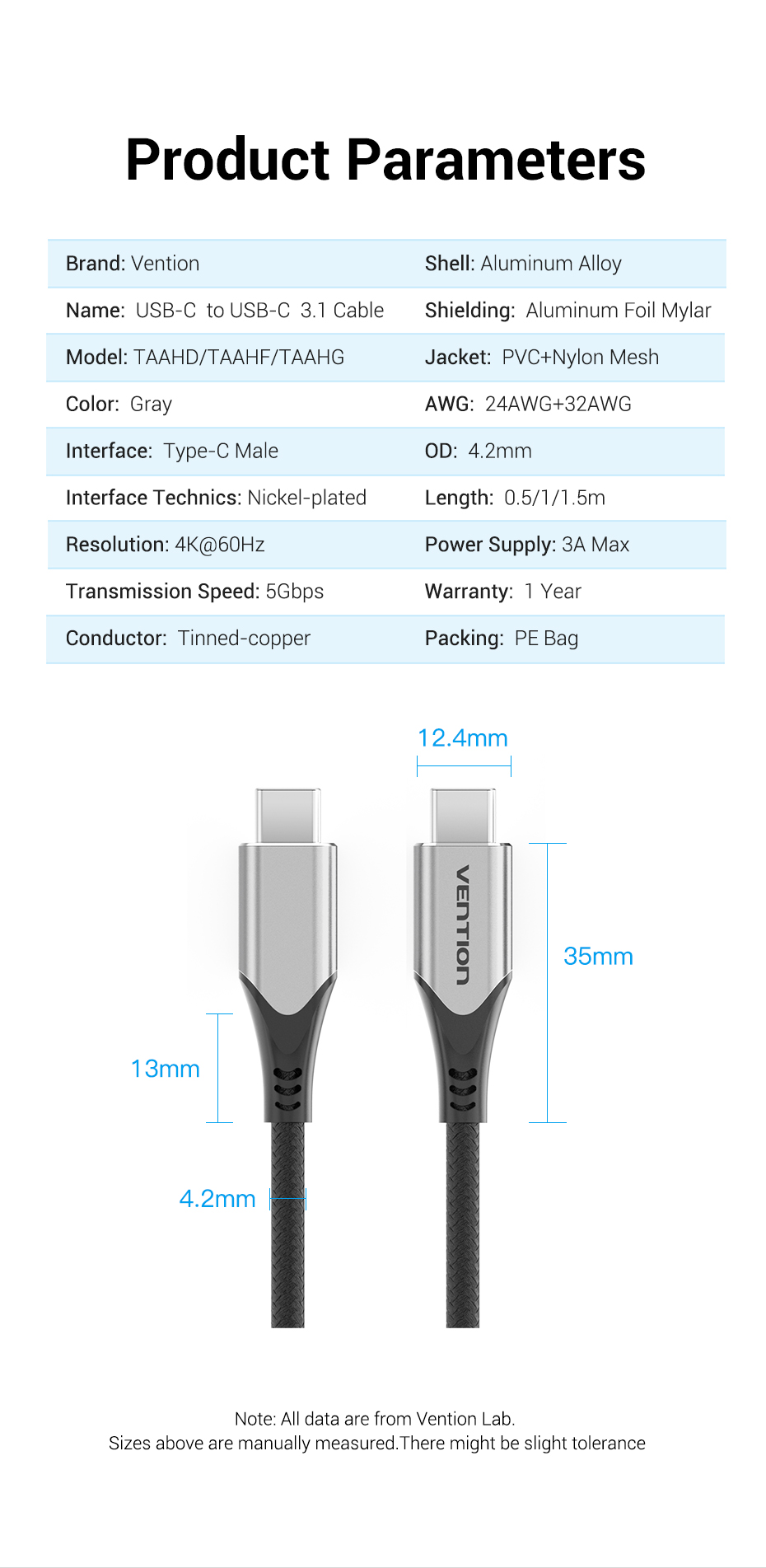 VENTION-USB-Type-C-to-USB-C-Data-Cable-PD-60W-Male-to-Male-Fast-Charging-For-Huawei-P30-P40-Pro-MI10-1739820-11