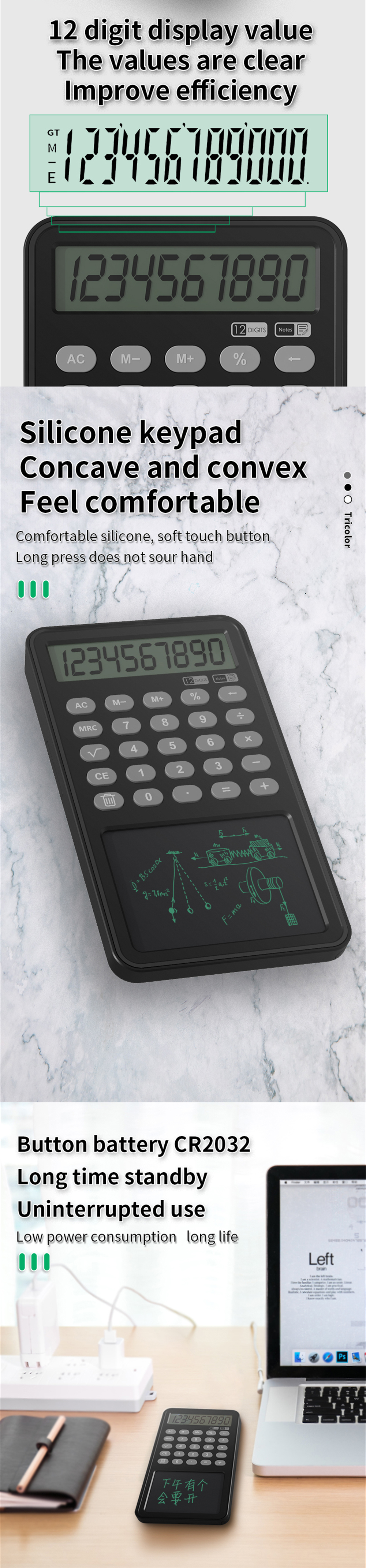 12-Digit-Calculator-with-LCD-Writing-Board-Left-Hand-Portable-Drawing-Draft-Board-Office-Finance-Cal-1832039-2