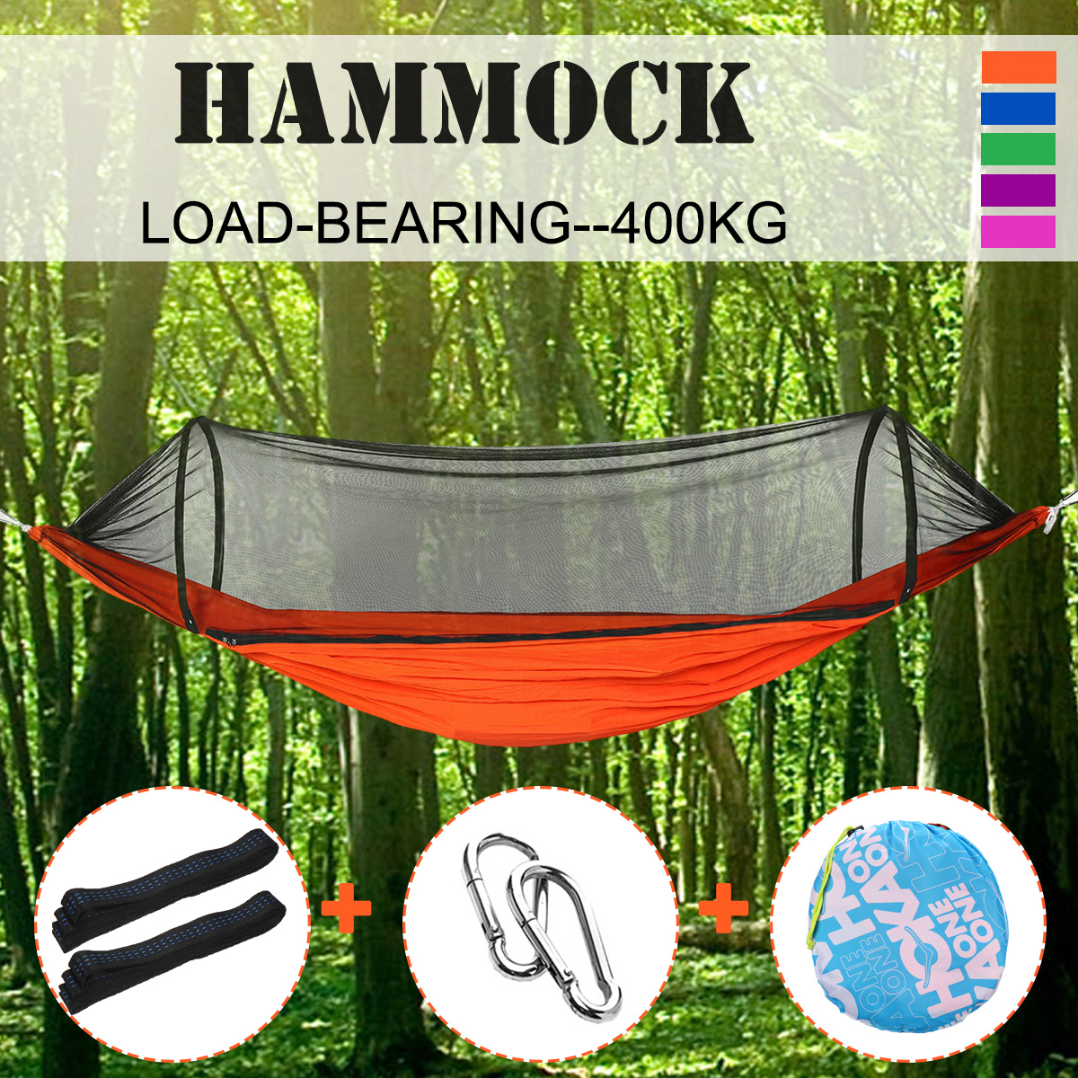 1-2-People-Camping-Hammock-Bed-Anti-Mosquito-Net-Hanging-Swinging-Folding-Travel-Beach-1701881-1