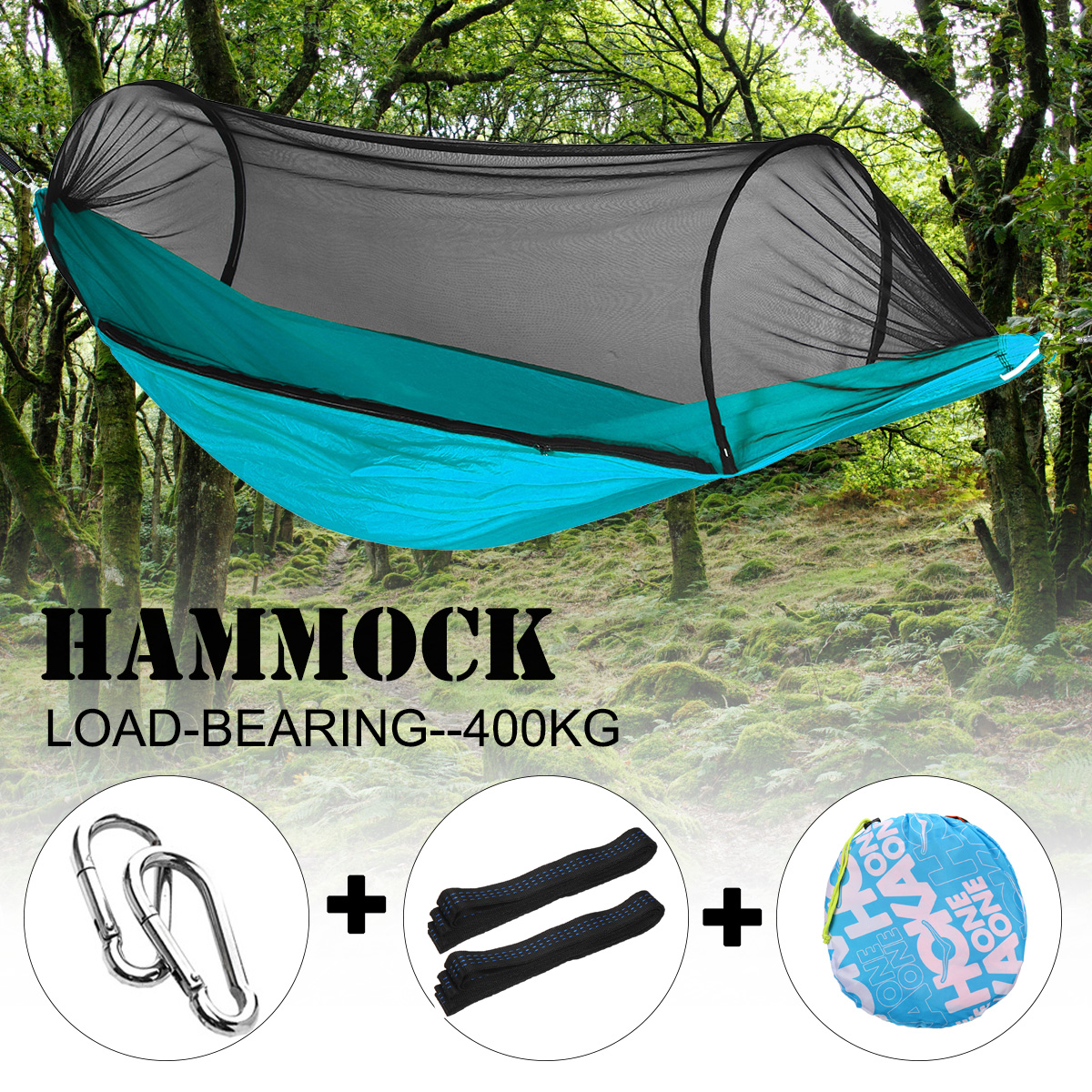 1-2-People-Camping-Hammock-Bed-Anti-Mosquito-Net-Hanging-Swinging-Folding-Travel-Beach-1701881-2