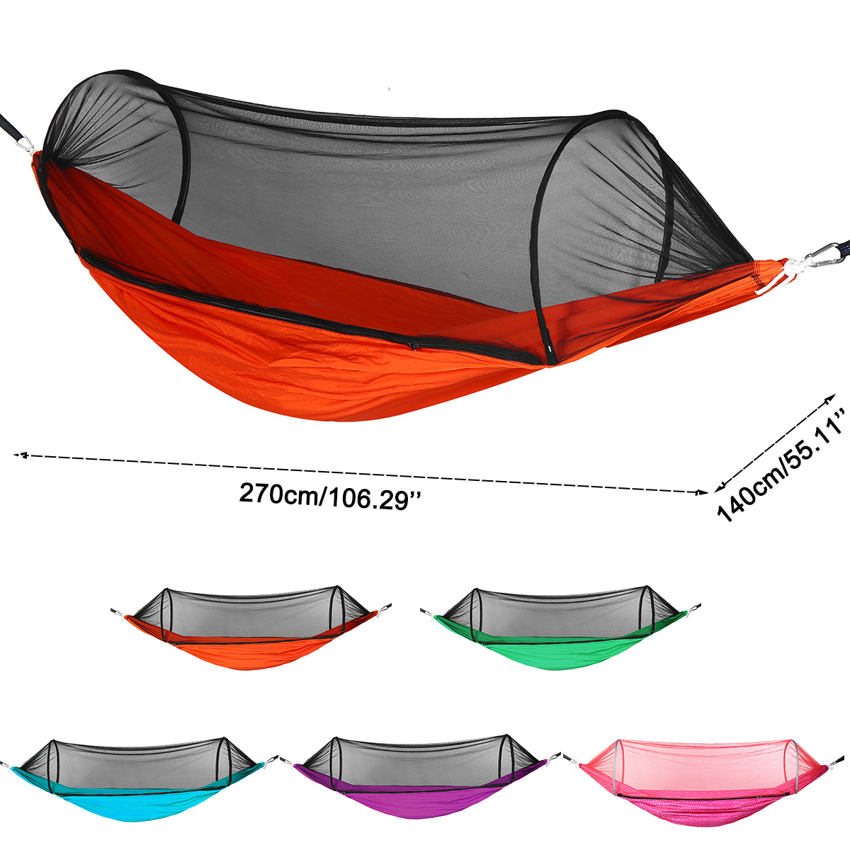 1-2-People-Camping-Hammock-Bed-Anti-Mosquito-Net-Hanging-Swinging-Folding-Travel-Beach-1701881-5