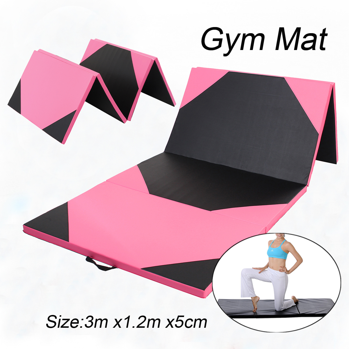 118x47x197inch-4-Fold-Exercise-Yoga-Gymnastics-Mat-Gym-PU-Soft-Tumble-Play-Crash-Safety-Fitness-Pad-1245341-2