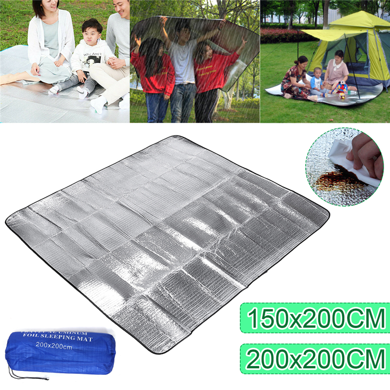 200x200CM-Aluminum-Foil-Sleeping-Pad-Picnic-Mat-for-Outdoor-Camping-Hiking-Traveling-1549494-2