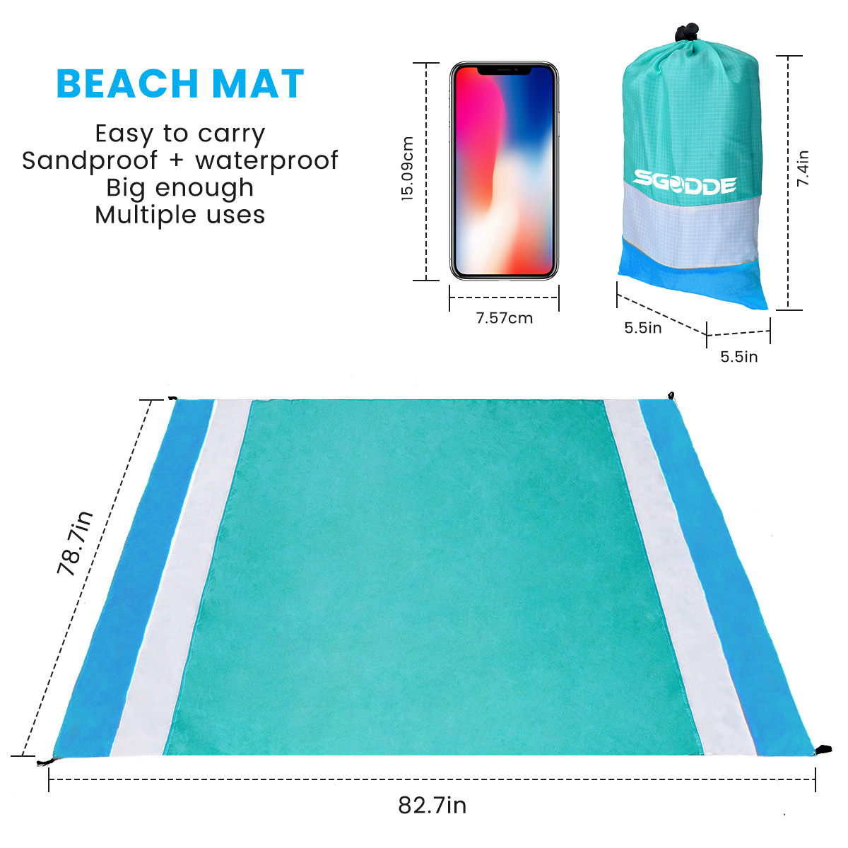 200x210cm-Beach-Mat-Sand-Free-Blanket-Waterproof-Picnic-Pad-Oversize-Sunshade-Canopy-Outdoor-Camping-1822414-5