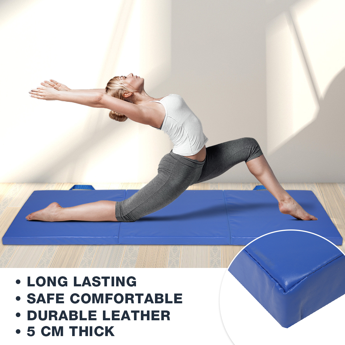 70times23times2inch-3-Folds-Gymnastics-Mat-Yoga-Exercise-Gym-Portable-Airtrack-Panel-Tumbling-Climbi-1409840-5