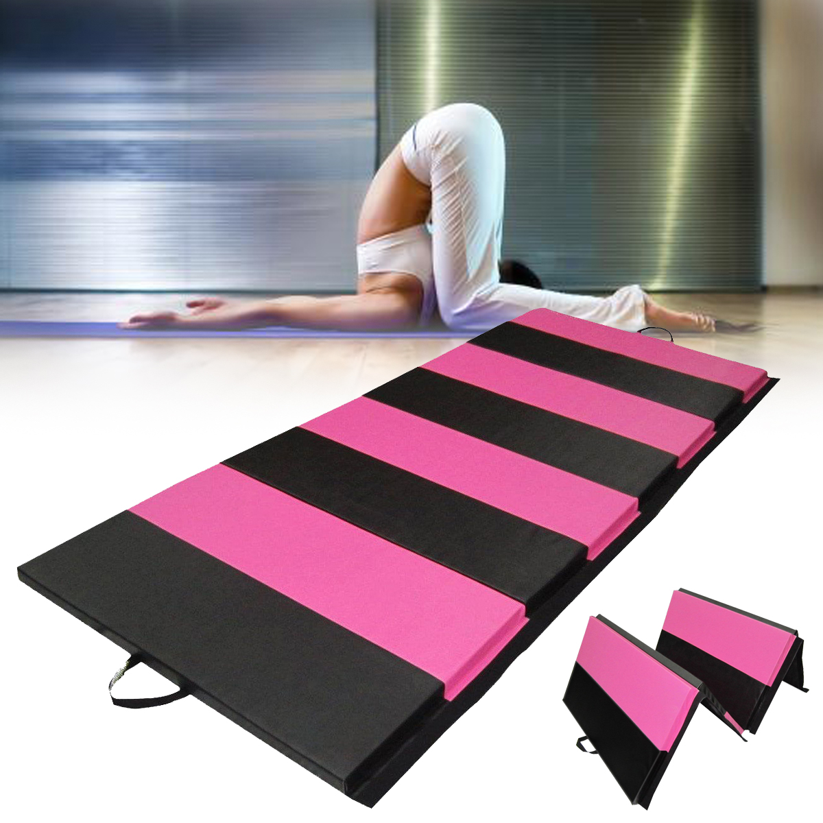 70x47x197inch-Foldable-Gymnastic-Mat-Exercise-Yoga-Fitness-Workout-Tumbling-Pad-1245140-2