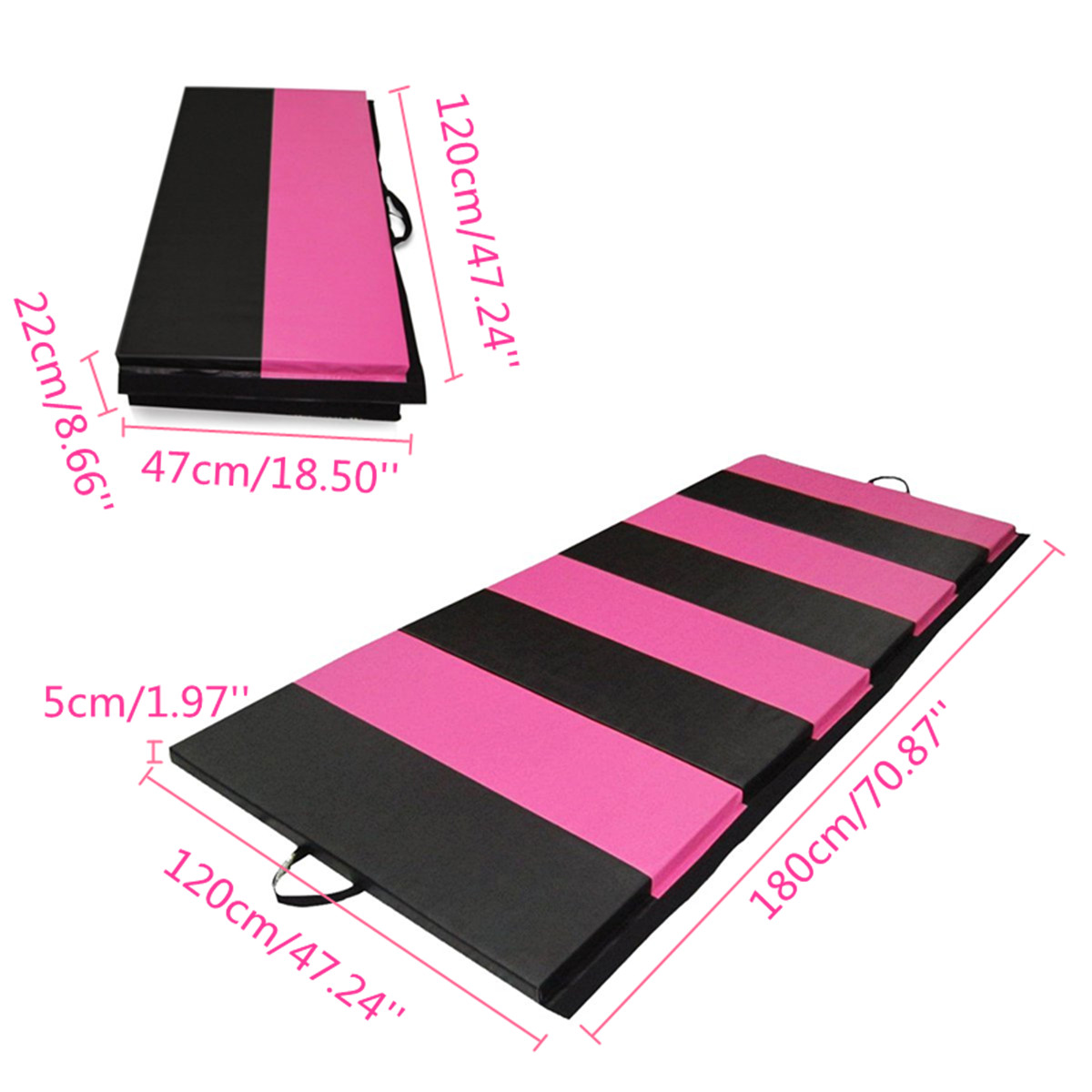 70x47x197inch-Foldable-Gymnastic-Mat-Exercise-Yoga-Fitness-Workout-Tumbling-Pad-1245140-3