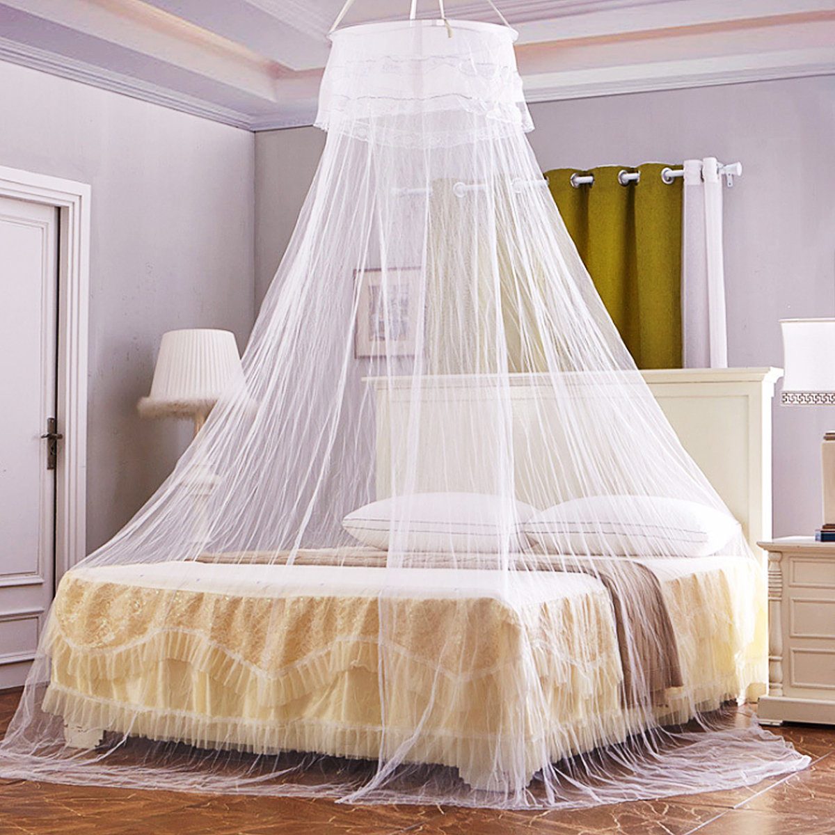 AntiMosquito Round Ceiling Mosquito Net Dense And High Polyester Mesh