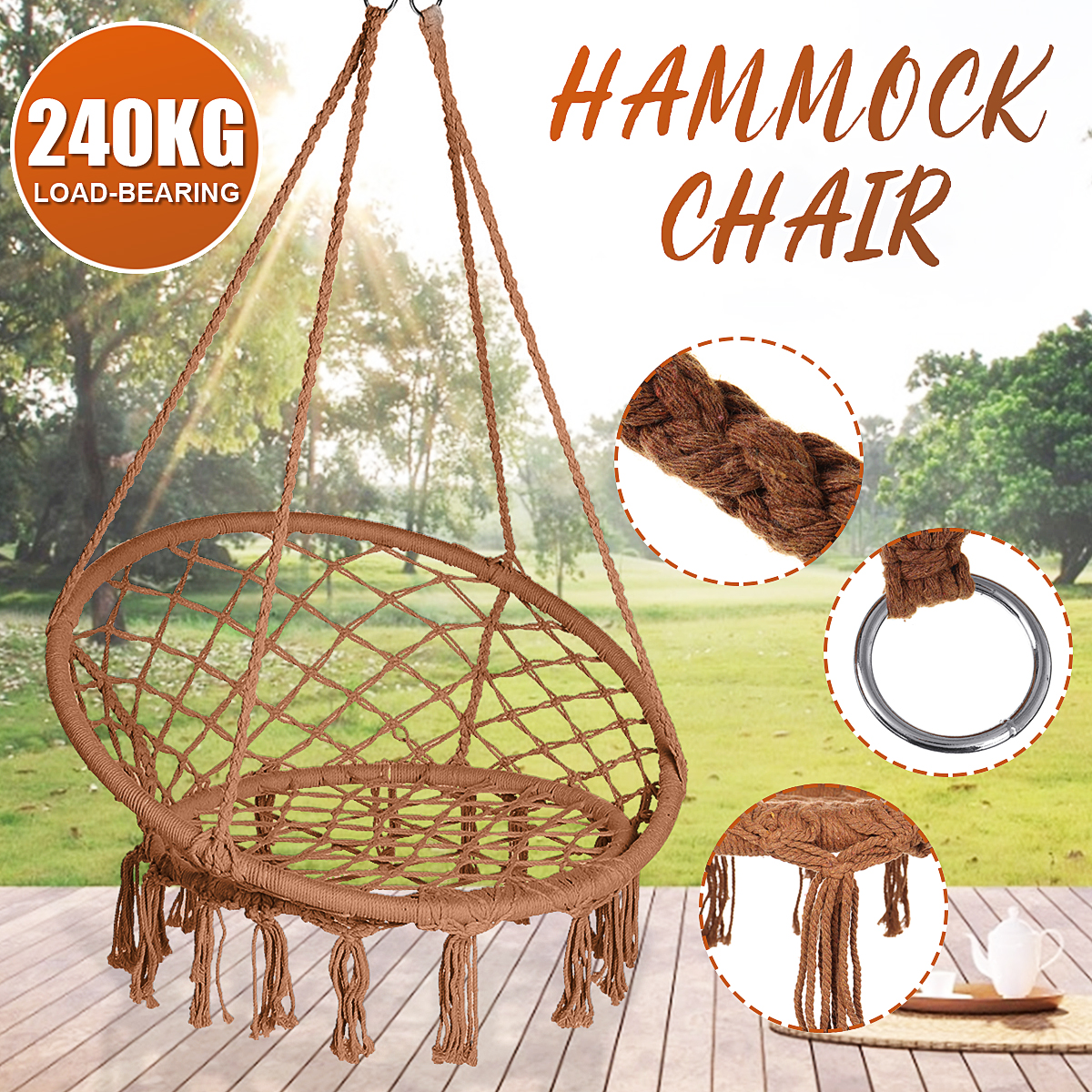 Cotton-Metal-Swing-Seat-Hanging-Chair-Hammock-Max-Load-240kg-for-Outdoor-Garden-Camping-1826564-1