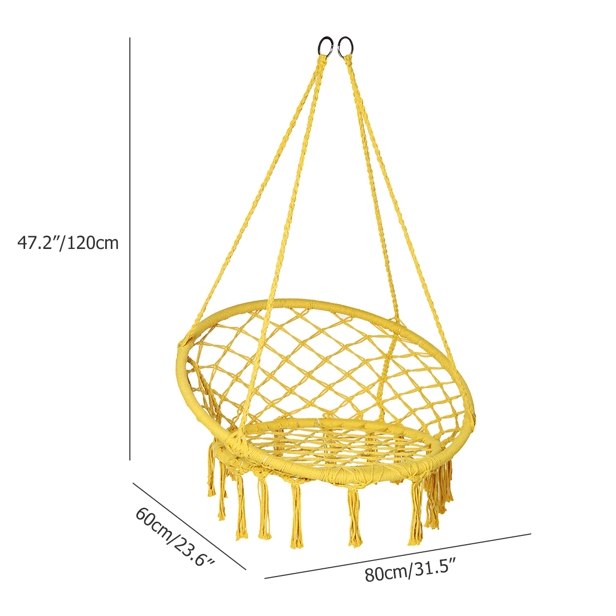 Cotton-Metal-Swing-Seat-Hanging-Chair-Hammock-Max-Load-240kg-for-Outdoor-Garden-Camping-1826564-2