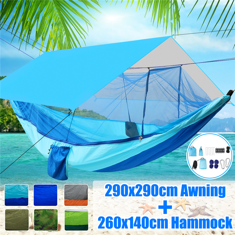 IPReereg-1-2-Person-Camping-HammockMosquito-Net-MeshRain-Tarp-Cover-Sleeping-Bed-Swing-Chair-Outdoor-1752866-1