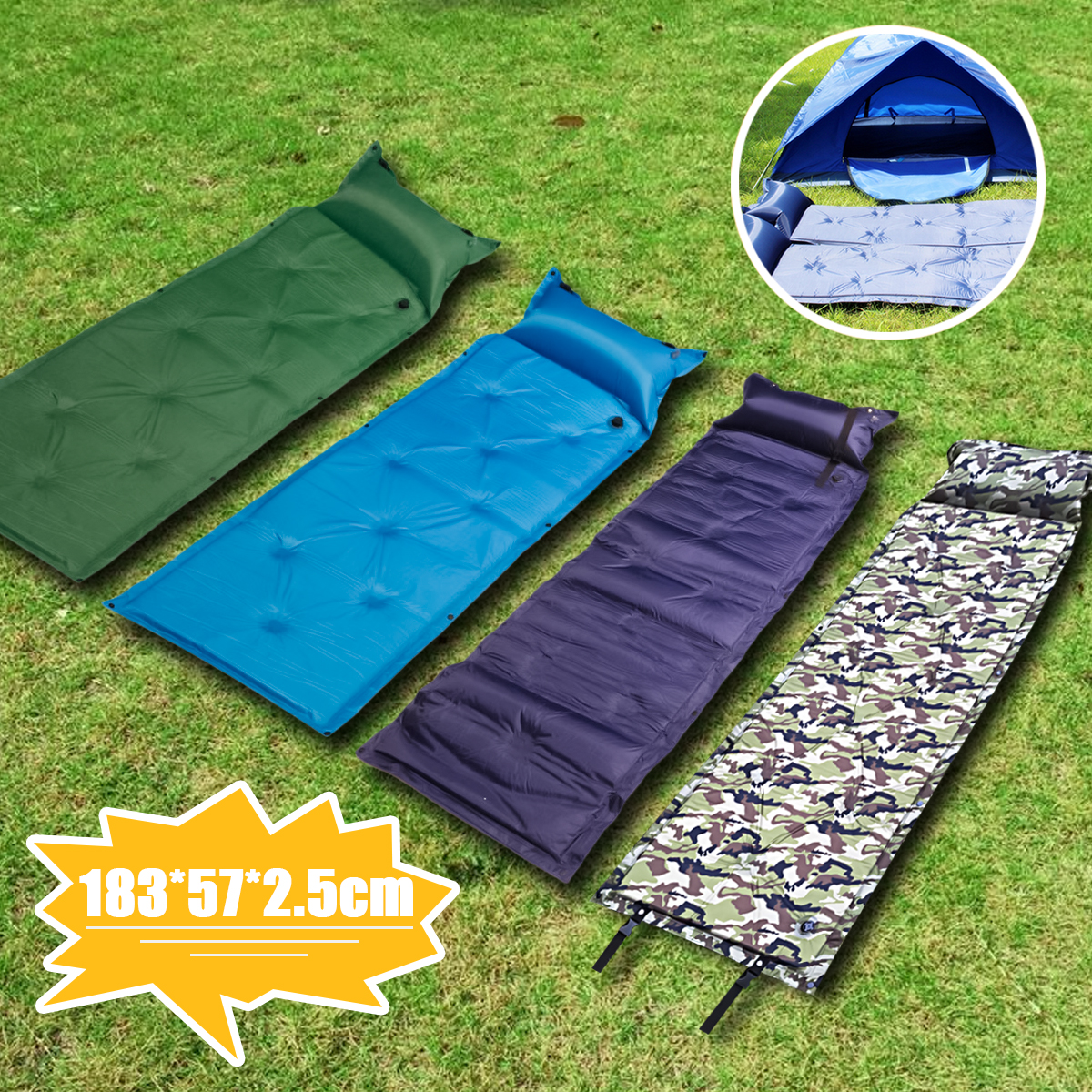 IPReereg-183x57x25cm-Self-Inflatable-Air-Mattress-Camping-Moisture-Proof-Pad-Sleeping-Mat-1190414-1