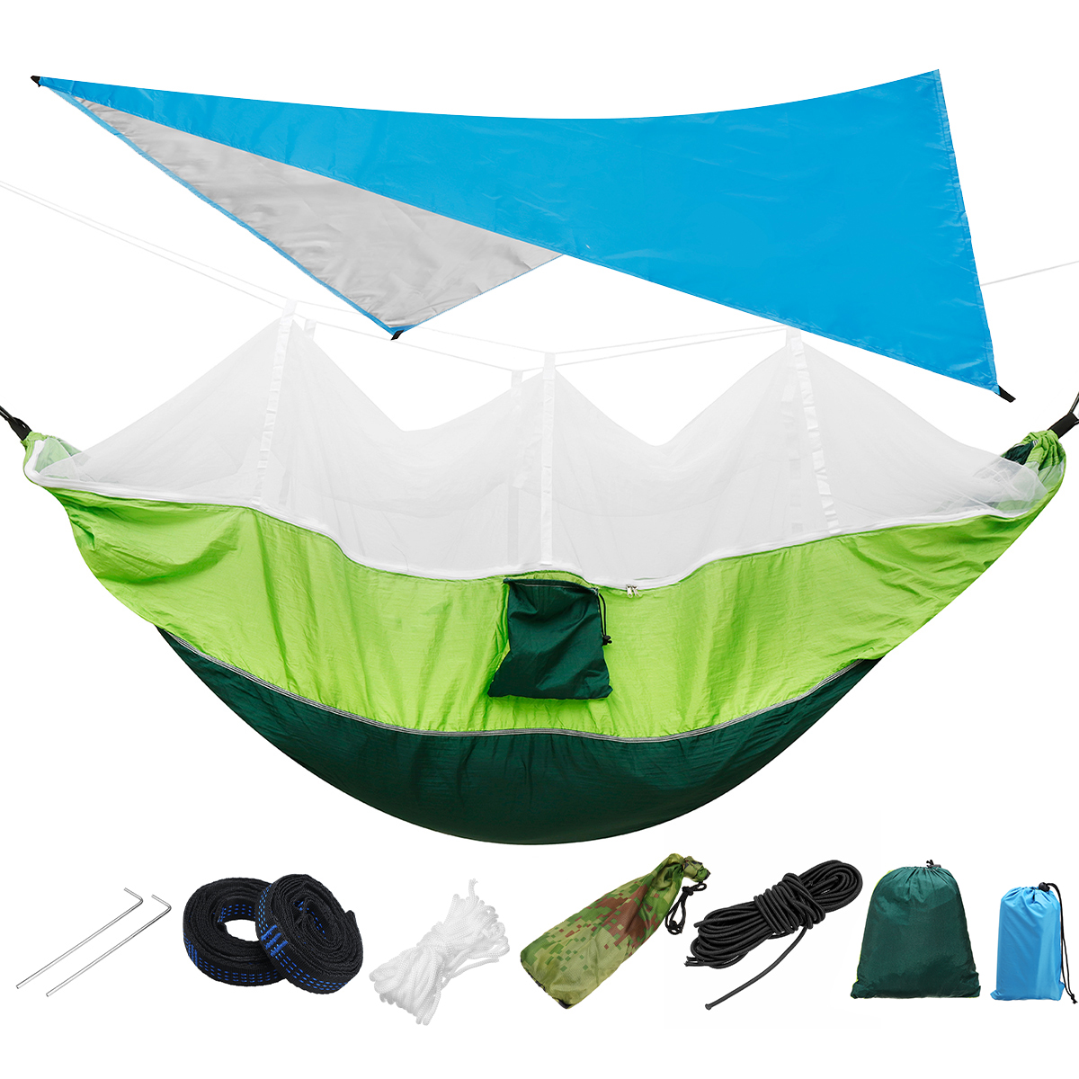IPReereg-300KG-Load-18pcsset-Lightweight-Portable-Camping-Hammock-and-Tent-Awning-Set-Rain-Fly-Tarp--1637254-2