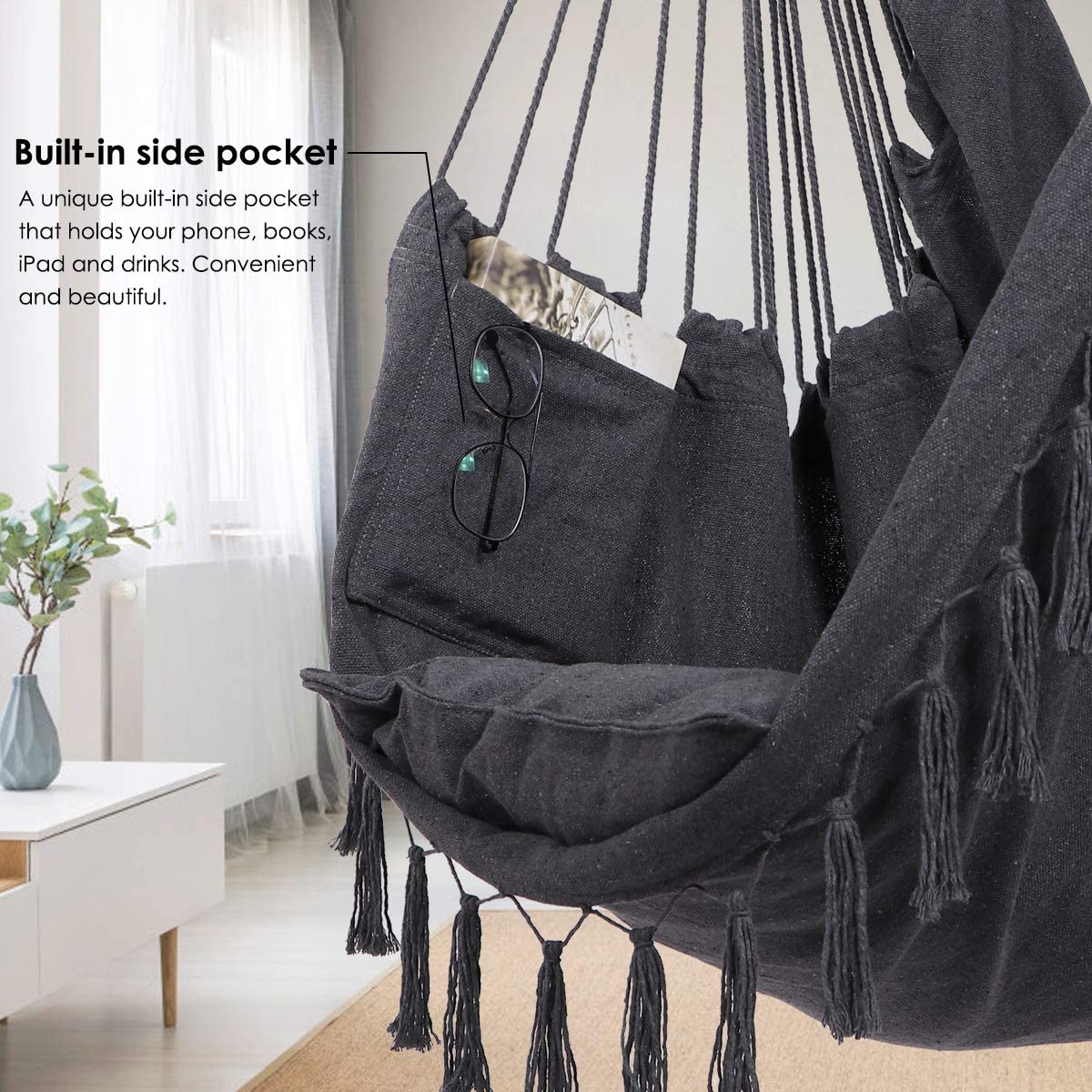 Max-330Lbs150KG-Hammock-Chair-Hanging-Rope-Swing-with-2-Cushions-Included-Large-Tassel-Hanging-Chair-1726402-5