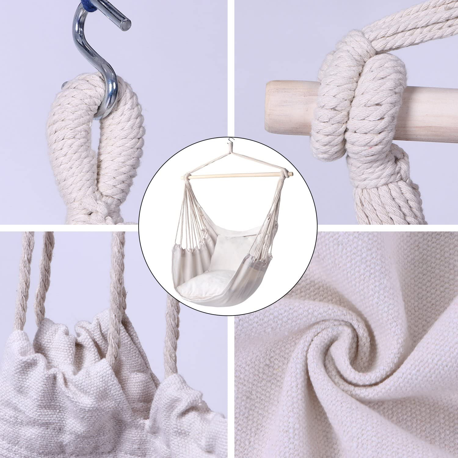 Outdoor-Leisure-Swing-Chair-Indoor-Rocking-Chair-Canvas-Hammock-For-Camping-Hiking-Picnic---White-1692745-7