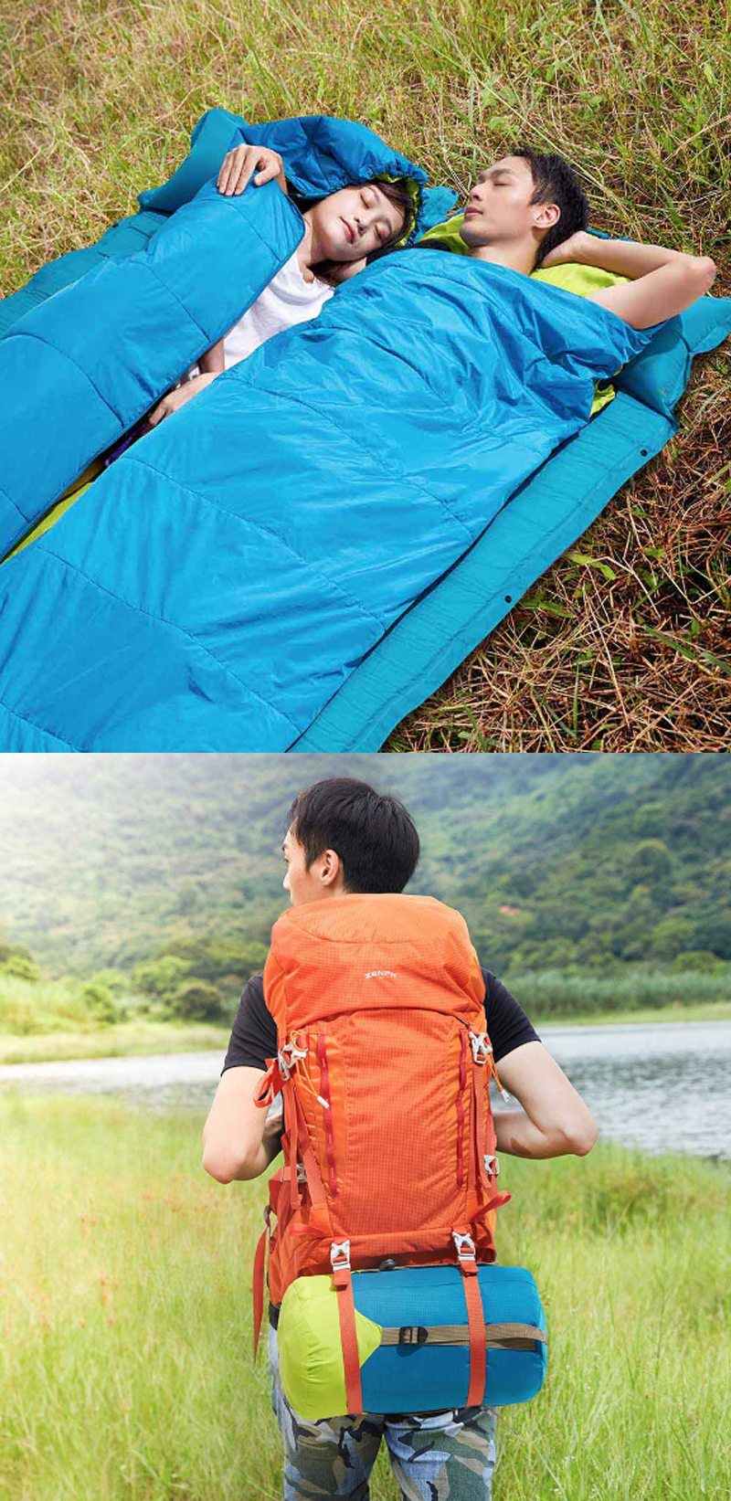 Zenph-HW050201-Portable-Sleeping-Bag-Seven-hole-Cotton-Single-Sleep-Pad-With-Cap-Outdoor-Camping-fro-1531948-3
